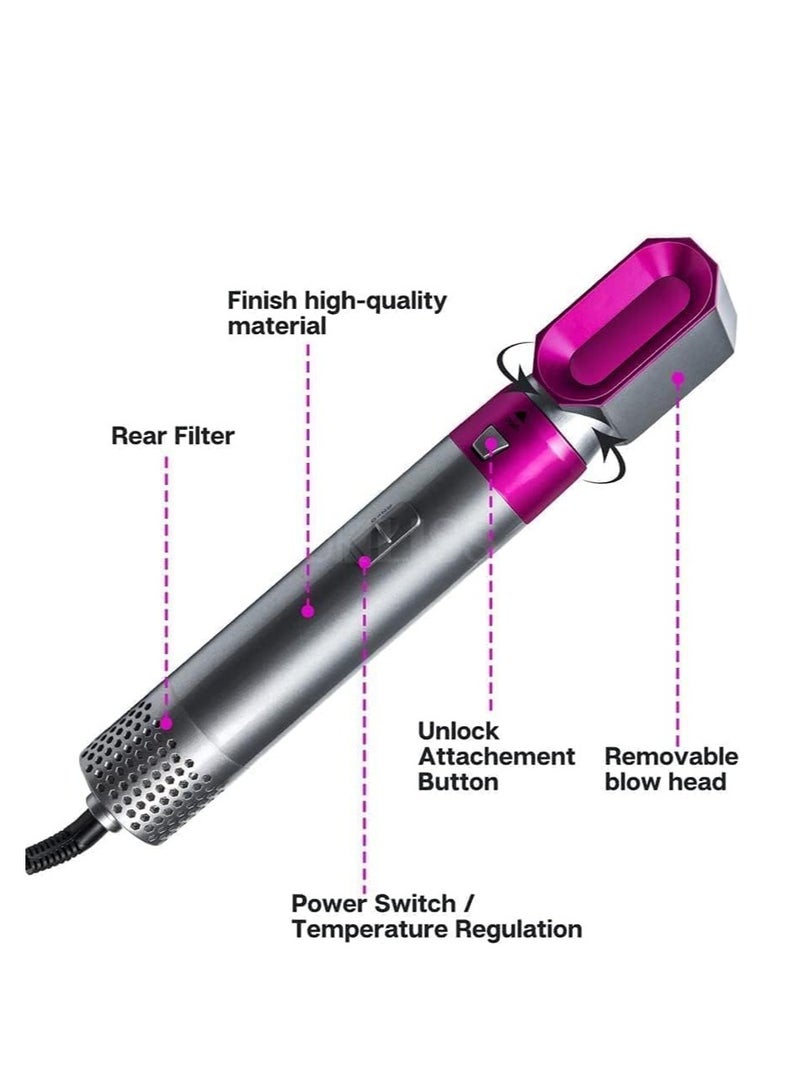 Styler 5 in 1 Hair Dryer Hot Air Brush Styler Negative ​Ion Hair Straightener Volumizer Hair Curler Hot Air Wrap Comb Brush