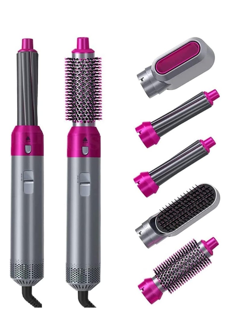 Styler 5 in 1 Hair Dryer Hot Air Brush Styler Negative ​Ion Hair Straightener Volumizer Hair Curler Hot Air Wrap Comb Brush