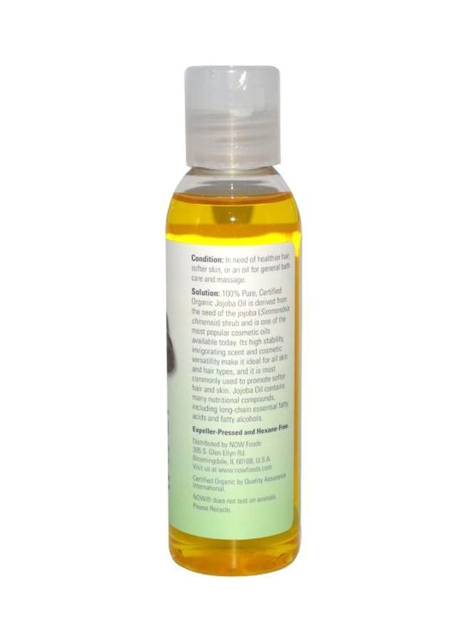 Organic Jojoba Oil, Moisturizing Multi-Purpose Oil for Face, Hair and Body Clear 118ml