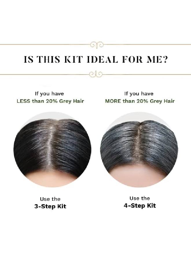 4 Step l Hair Colour Kit 200gm + 40ml l Black