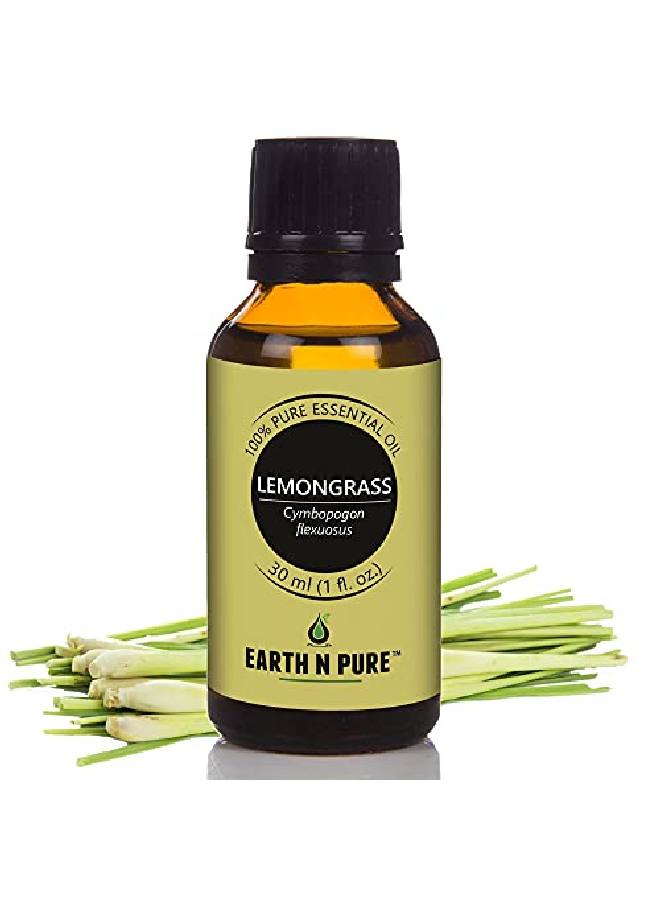 Lemongrass Essential Oil 100% Pure Undiluted l And Therapeutic Grade With Glass Dropper For Relaxation Reduce Stress Anxiety And Nausea(30 Ml)