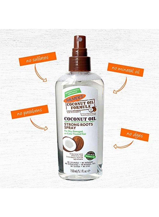 Coconut Oil Formula Strong Roots Spray 5.1 Fl Oz Pack Of 2