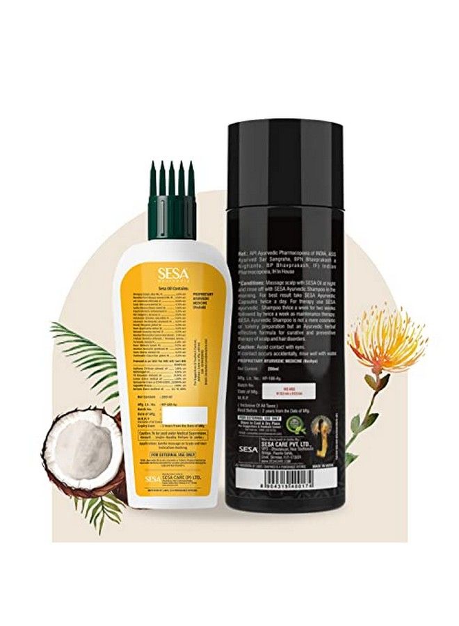 Ayurvedic Medicinal Hair Care Kit For Hair Fall Control And Hair Growth Ayurvedic Hair Oil 200Ml & Medicinal Shampoo 200Ml