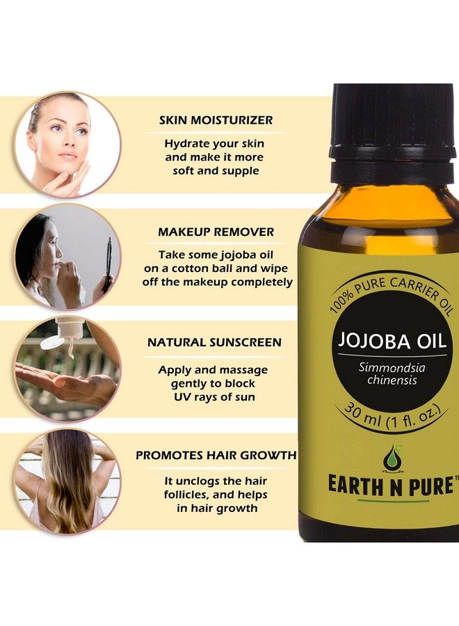 Essential Oil Gift Set Of Castor Oil (100 Ml) & Jojoba Oil (30 Ml) ; Hollistic Care Pack For Skin And Hair.