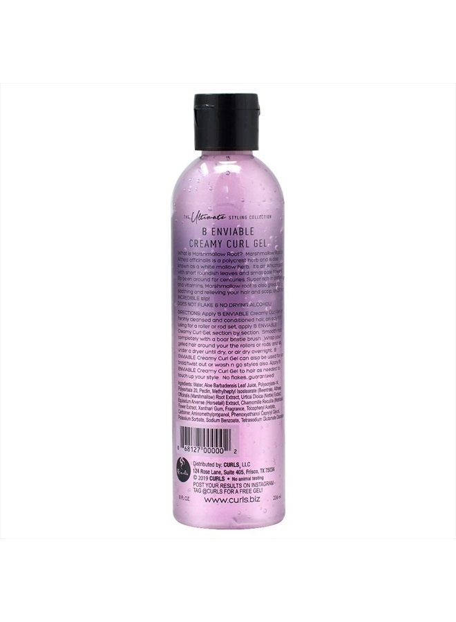 The Ultimate Styling Collection B Enviable Creamy Curl Gel (Medium Hold), 8 Ounces, PINK