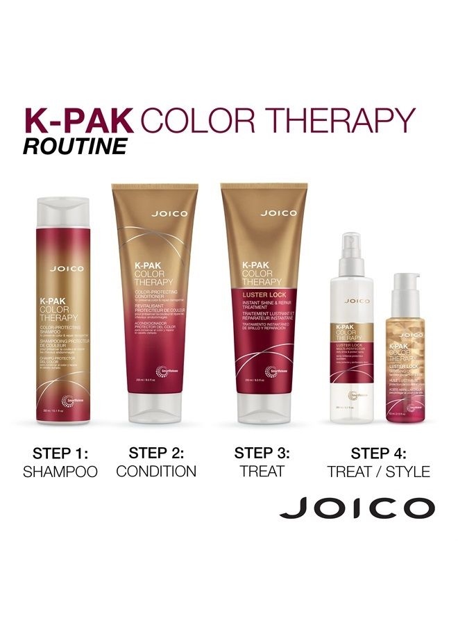 K-PAK Color Therapy Luster Lock Instant Shine & Repair Treatment | For Color-Treated Hair | Boost Color Vibrancy | Repair Breakage | With Keratin & Argan Oil | 8.5 Fl Oz