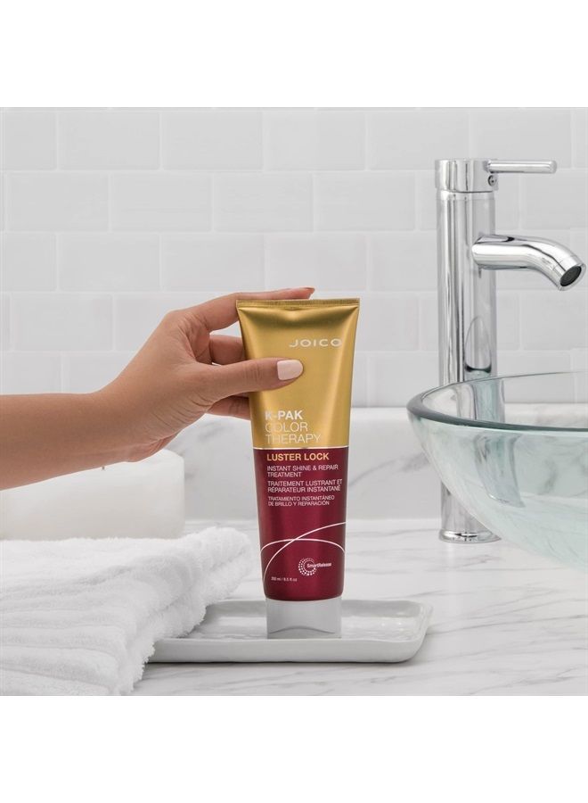 K-PAK Color Therapy Luster Lock Instant Shine & Repair Treatment | For Color-Treated Hair | Boost Color Vibrancy | Repair Breakage | With Keratin & Argan Oil | 8.5 Fl Oz