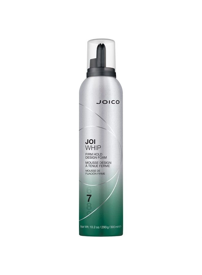 JoiWhip Firm Hold Designing Foam | For Most Hair Types | Add Volume & Body | Boost Shine | Control Frizz & Flyaways | Heat, Humidity, & Pollution Protection | Silicone & Paraben Free | 300mL