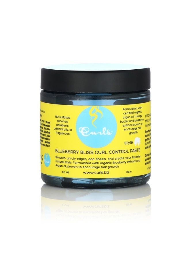 Blueberry Bliss Control Paste - Slicks Down Edges - For Wavy, Curly, and Coily Hair Types - Encourage Hair Growth - 4 Fl Oz