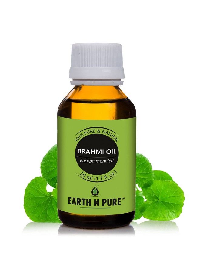Brahmi Oil 100% Pure & Natural Undiluted Cold Pressed And Therapeutic Grade Ayurvedic Skin And Hair Oil Calms The Mind Keeps The Hair Cool Hair Oil For Hair Growth (50 Ml)