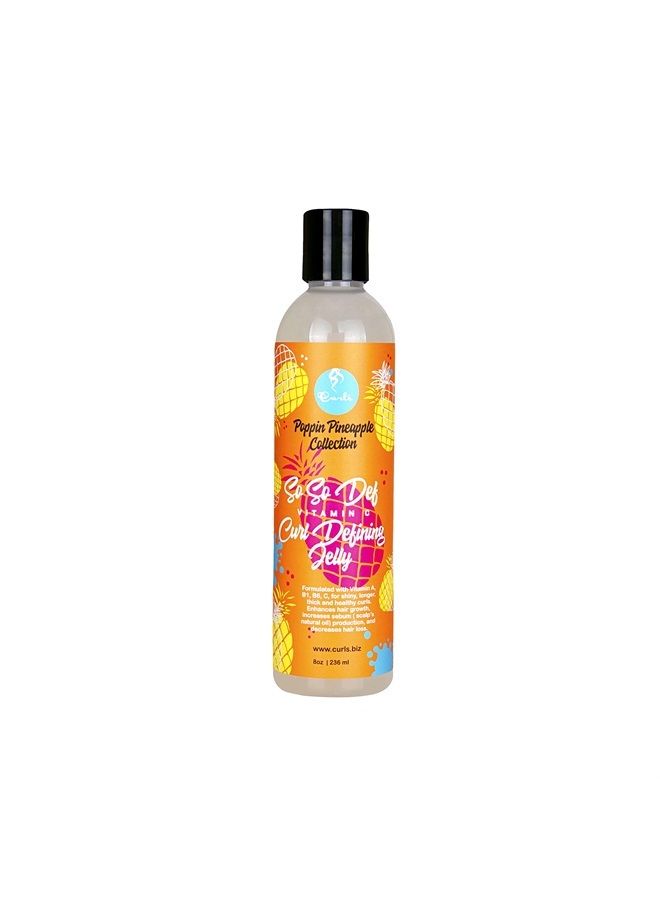 Poppin Pineapple So So Def Vitamin C Curl Defining Jelly, 8 Ounces,WHITE