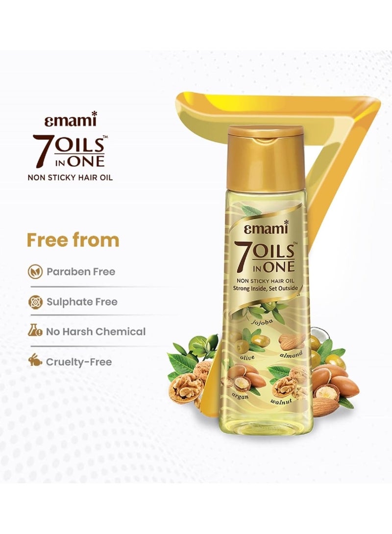 Emami 7 Oils In One Non Sticky Non Greasy Hair Oil 500ml And Emami Fair Handsome Long Lasting Radiance Cream 60g