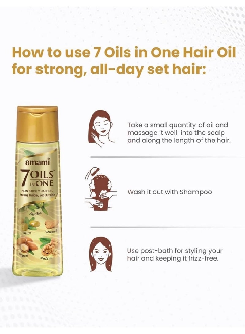 Emami 7 Oils In One Non Sticky Non Greasy Hair Oil 500ml And Emami Fair Handsome Long Lasting Radiance Cream 60g