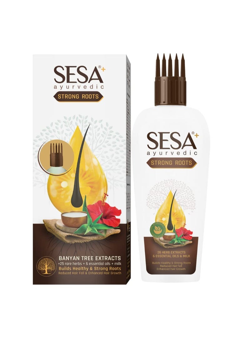 Sesa Ayurvedic Strong Roots Oil with 26 Herbs 6 Oils for Hair Fall Control Hair Growth 200ml