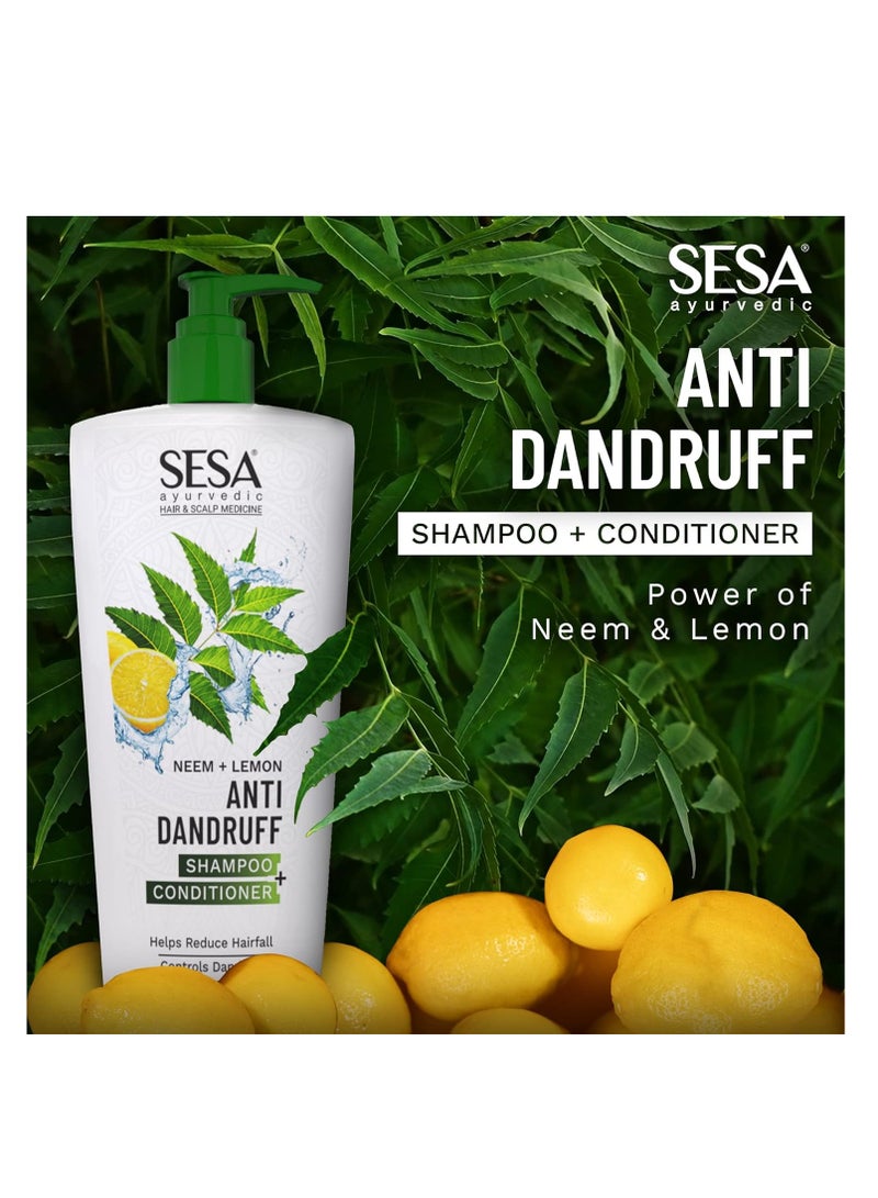 SESA Ayurvedic Anti Dandruff Shampoo 500ml Neem Lemon Helps Reduce Hairfall Controls Dandruff