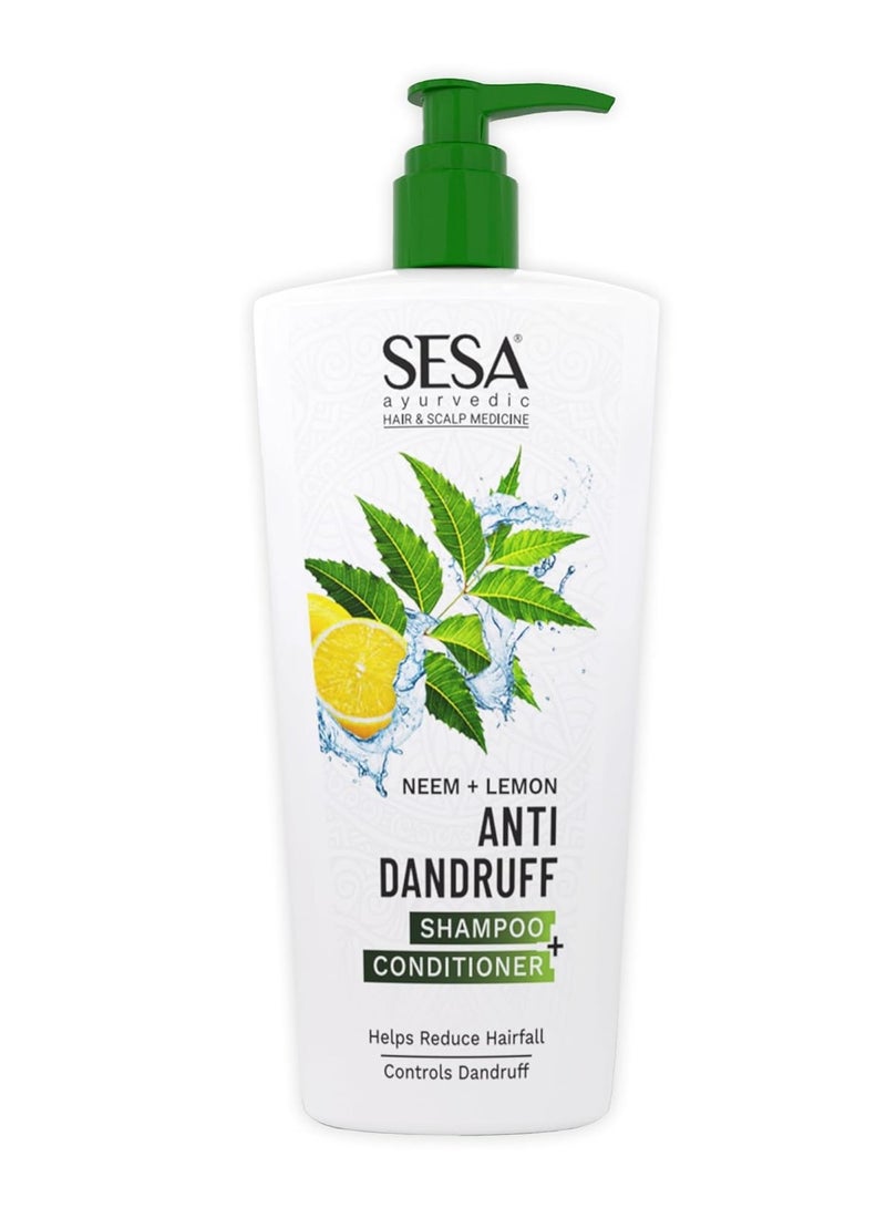 SESA Ayurvedic Anti Dandruff Shampoo 500ml Neem Lemon Helps Reduce Hairfall Controls Dandruff