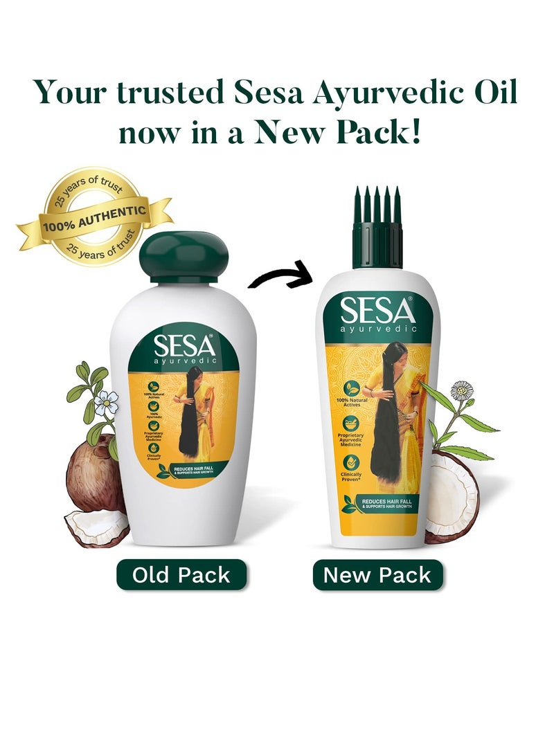 Sesa Ayurvedic Medicinal Hair Care Kit for Hair Fall Control and Hair Growth Ayurvedic Hair Oil 200ml and Medicinal Shampoo 200ml