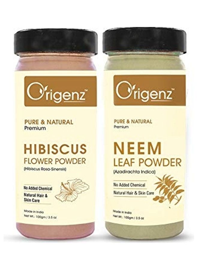 Hibiscus Powder With Neem Powder Clear 200grams