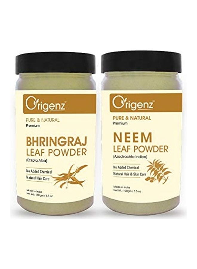 Bhringraj Leaf With Neem Leaf Powder Clear 200grams