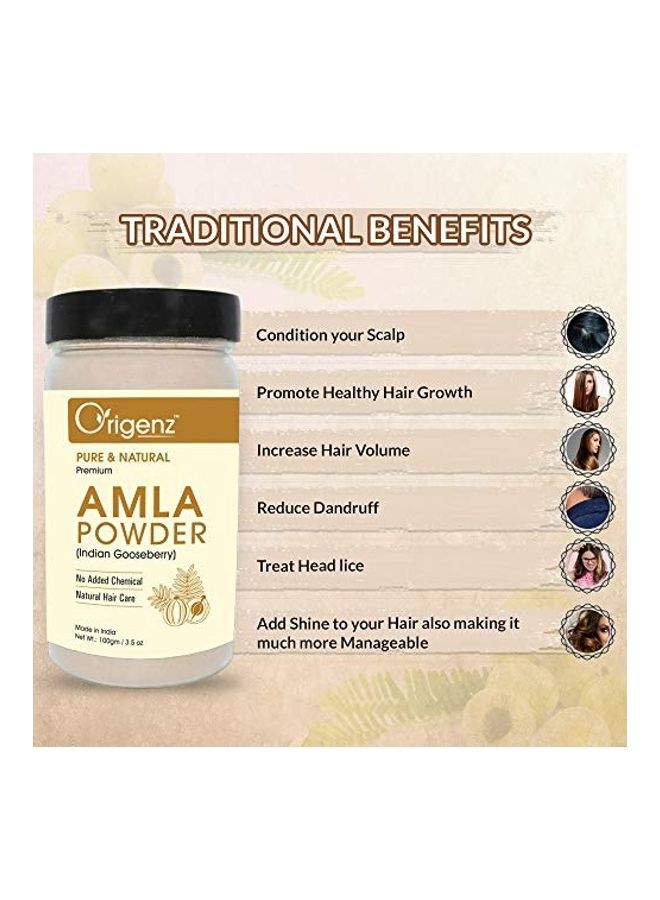 Pack of 2 Premium Amla Bhringraj Powder for Healthy Hair Multicolour 100grams