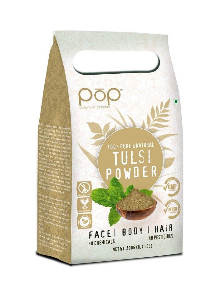 Potions Of Paradise Tulsi Powder For Hair Growth And Conditioning 200 Grams