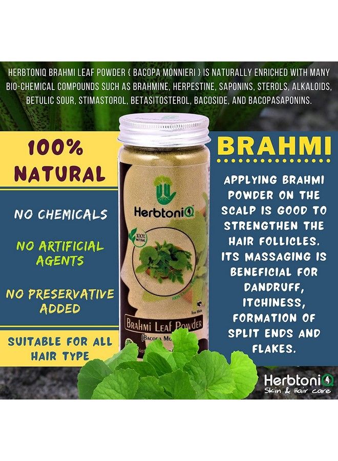 100% Natural Bhringraj Brahmi And Nagarmotha Powder For Dandruff Frizzy Hair Damaged Hair Intensive Hair Care Pack (450 Gram)