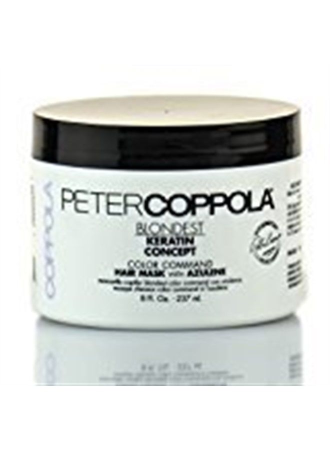 Peter Coppola Color Command Blonde Hair Mask with Azulene - Blonde Toning, Removes Yellow, Keratin Safe, Damage Repair, Smoothing Deep Conditioning Mask (8 OZ)