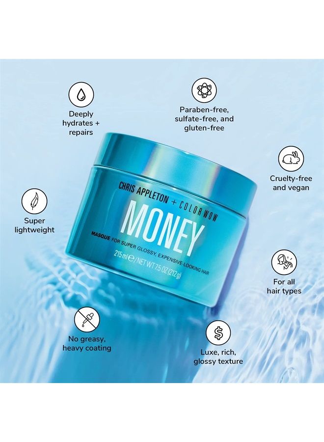 Color Wow Money Masque – Deep hydrating conditioning treatment created with celebrity stylist Chris Appleton; Hydrates,repairs,silkens all hair types,color-treated,dry,damaged,curly,fine; Vegan