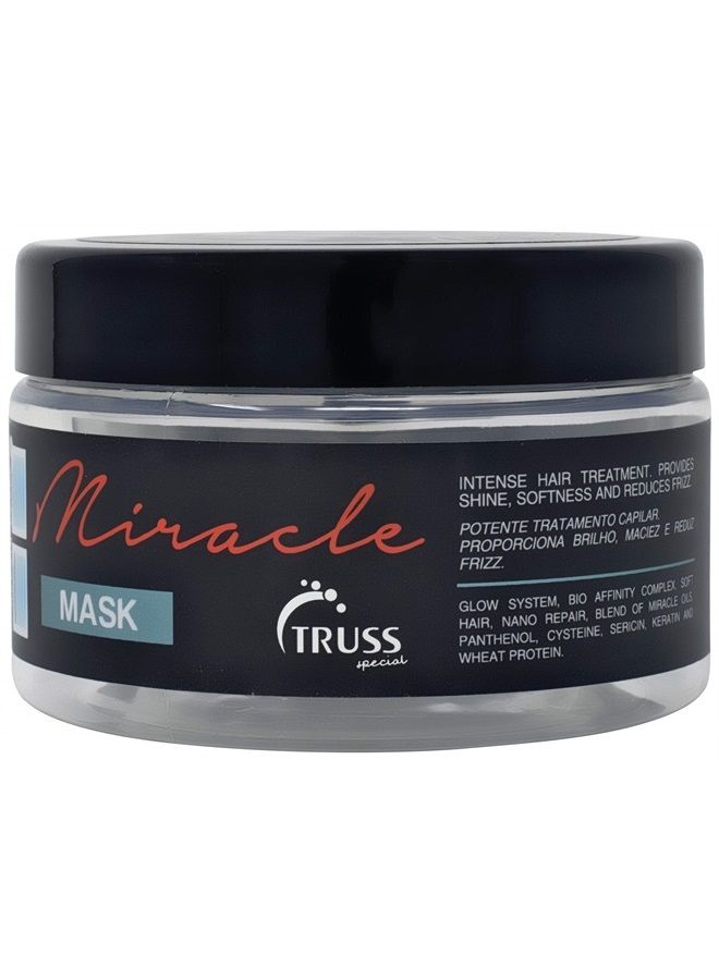 Professional Miracle Mask - Intensive Moisture; Protein Infused; Keratin Conditioning Hair Mask - Repair Conditioner; Reconstructor; Detangler; Anti-Frizz; Repairs Dry; Damaged Hair