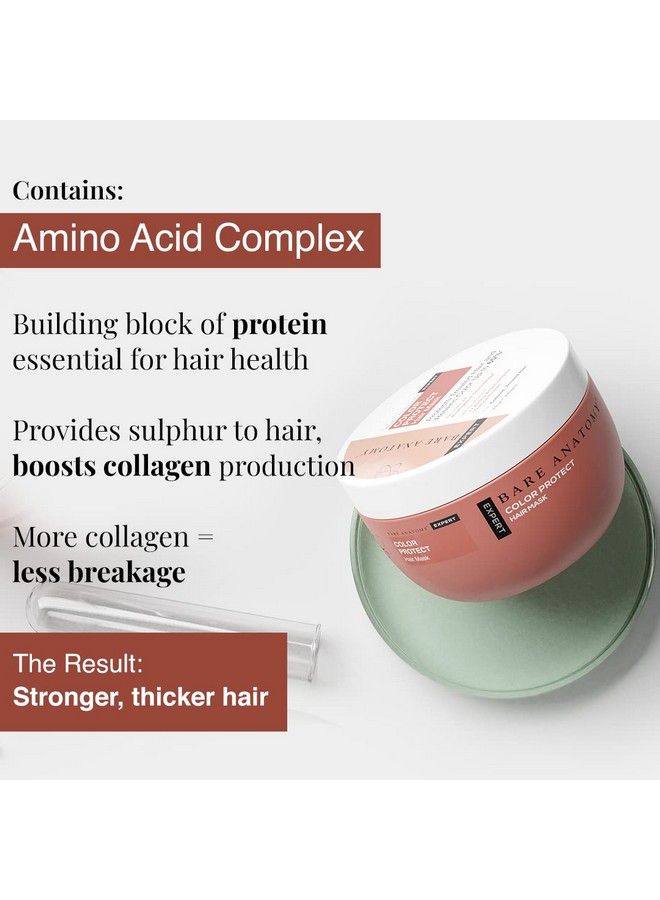 Colour Protect Hair Mask ; Retains Colour Upto 8 Weeks ; Conditions Coloured & Damaged Hair ; Contains Amino Acid Complex & Quinoa Protein ; For Dry & Frizzy Coloured Hair ; For Women & Men ; 250G