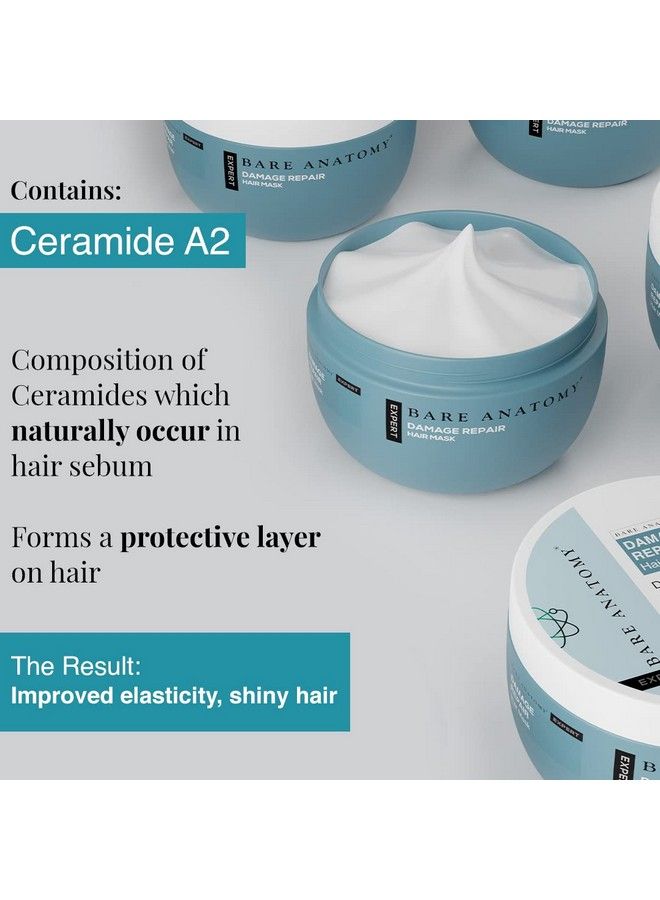 Damage Repair Hair Mask ; 3X Strengthening Powered By Ceramide A2 & Coconut Milk Protein ; Smoothening Hair ; Hair Mask For Dry & Frizzy Hair ; Sulphate & Paraben Free ; Women & Men250G