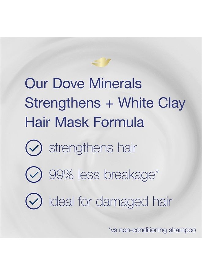 Hair Mask + Minerals Strengthening Hair Mask for Damaged Hair and Hair Breakage Strengthens + White Clay Hair Mask for Hair Strengthening 4 oz 4 Count