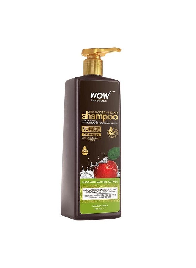 Apple Cider Vinegar Shampoo Restores Shine & Smoothness No Parabens Sulphates & Silicones Pack Of 2 Net Vol 2000Ml