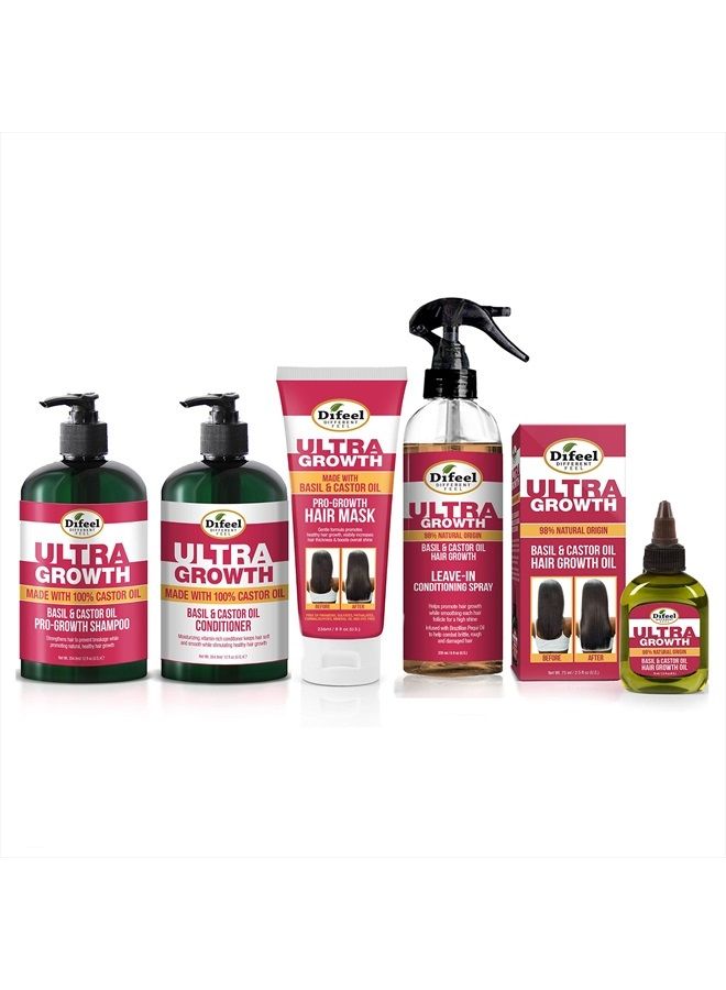 Ultra Growth Basil & Castor Oil Hair Growth Collection 5-PC Set