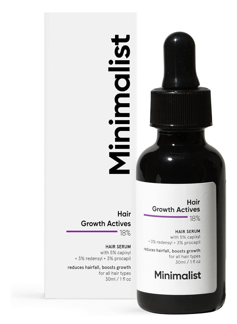 Hair Growth Actives 18% Hair Growth Serum 30ml