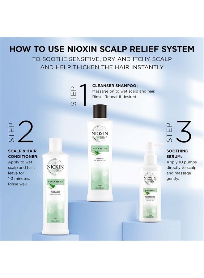 Scalp Relief System Kit for Sensitive, Dry & Itchy Scalp, Paraben & Sulfate Free