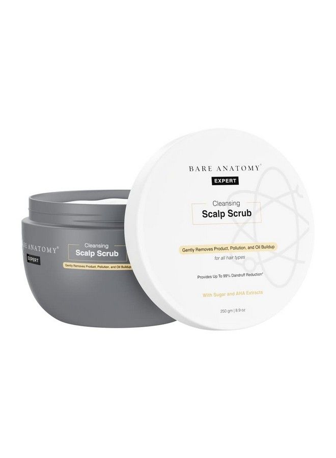 Scalp Scrub ; Up To 99% Dandruff Reduction ; Dandruff Remover ; Natural Ahas Coconut & Sugar ; Oily Scalp Exfoliator Hair Scrub ; Sulphate & Paraben Free ; For Women & Men ; 250G