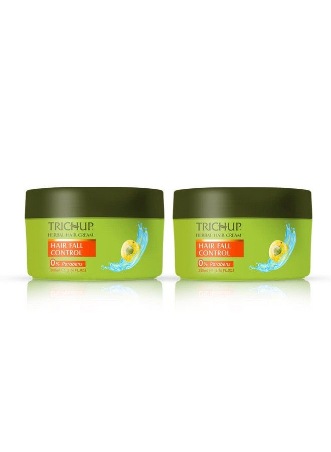 Hair Fall Control Herbal Hair Cream Enriched With Amla Licorice & Bhringaraj Repairs & Nourishes Damaged Hair (200Ml) (Pack Of 2)