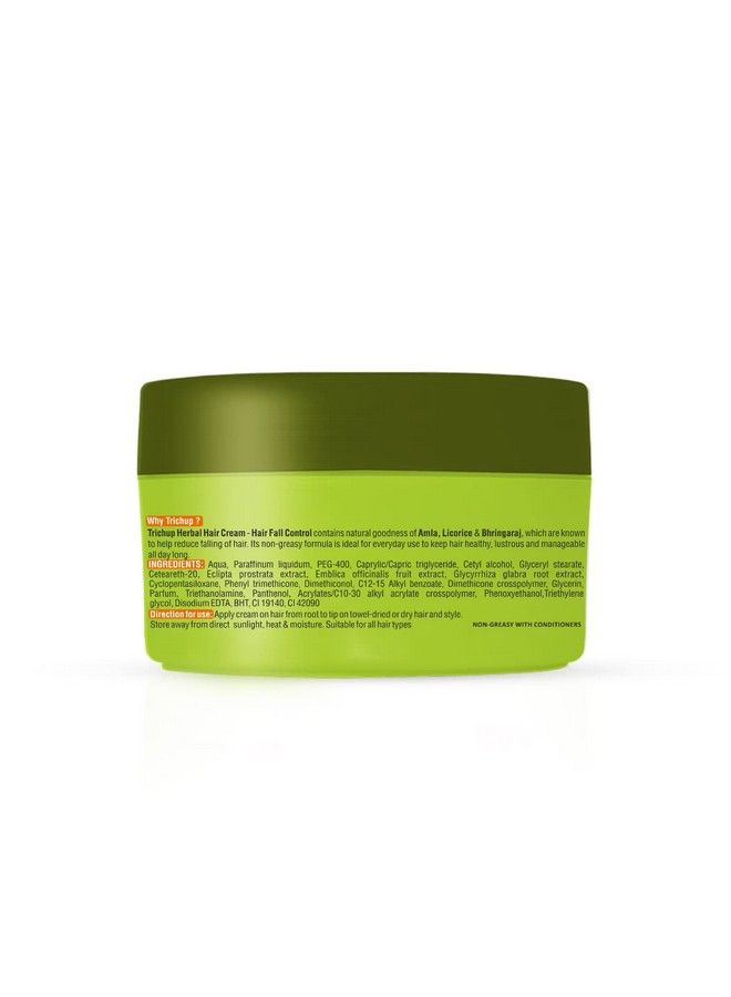 Hair Fall Control Herbal Hair Cream Enriched With Amla Licorice & Bhringaraj Repairs & Nourishes Damaged Hair (200Ml) (Pack Of 2)