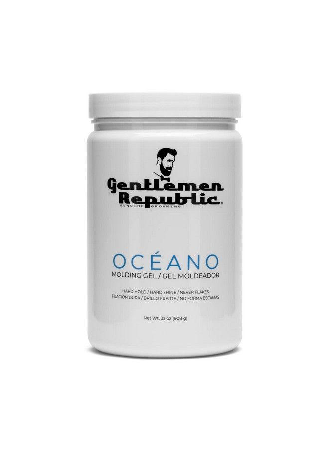 Gentlemen Republic 32Oz Oceano Gel Strong Hold And High Shine For All Hair Types 100% Alcoholfree And Easy To Apply Professional Formula With Fresh Scent