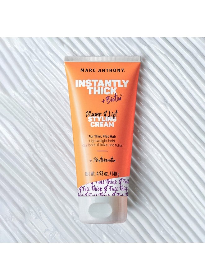 Instantly Thick Biotin Styling Cream Set Biotin & Vitamin E Hair Thickening Cream Volumizing Lightweight Thickening Hair Product For Fine 4.93 Oz