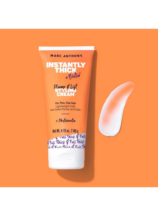 Instantly Thick Biotin Styling Cream Set Biotin & Vitamin E Hair Thickening Cream Volumizing Lightweight Thickening Hair Product For Fine 4.93 Oz