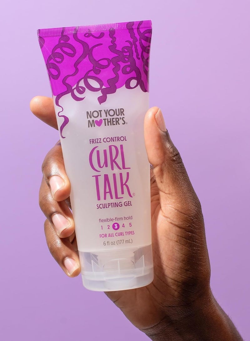 Not Your Mother's Curl Talk Frizz Control Sculpting Gel & Defining Cream (2-Pack) - 6 fl oz - Formulated with Rice Curl Complex - All Curl Types