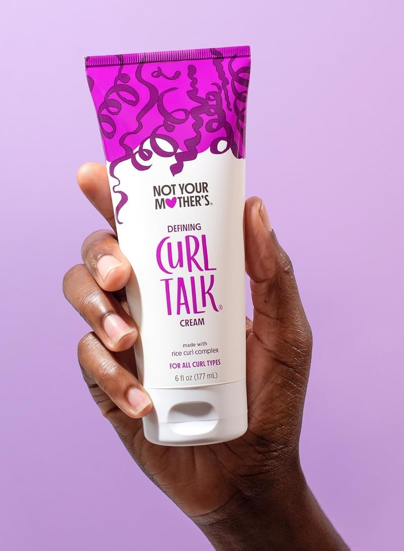 Not Your Mother's Curl Talk Frizz Control Sculpting Gel & Defining Cream (2-Pack) - 6 fl oz - Formulated with Rice Curl Complex - All Curl Types