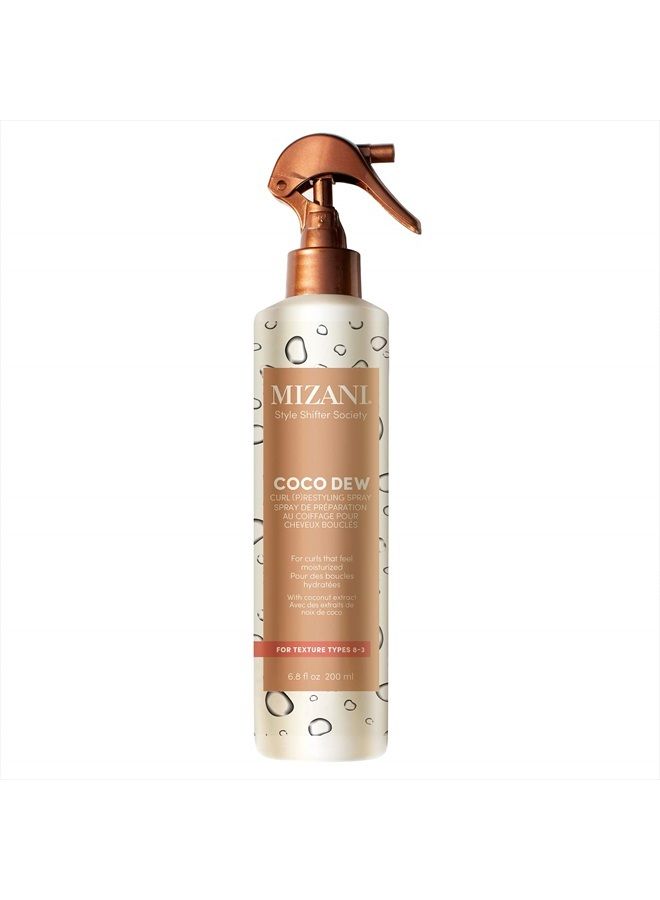 Mizani Style Shifter Society Coco Dew Curl (P)restyling Spray | 2-in-1 Moisturizing Styling Spray | For Textured, Curly and Coily Hair | 6.8 Fl. Oz