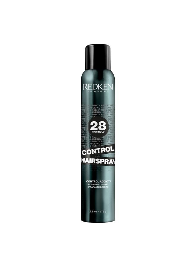 Redken Control Hairspray 28 | Extra High-Hold Hair Spray | Flake-Free, Quick-Drying Finish | Long-Lasting Frizz Protection | Humidity Resistance | 24 Hour Style Control | For All Hair Types | 10.5 Oz