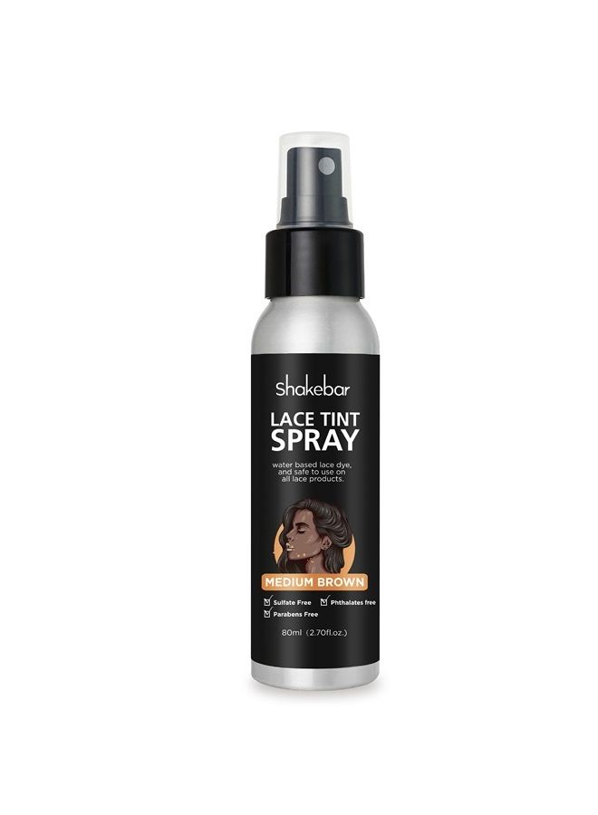 Lace Tint Spray, 2.7 Fl Oz Lace Tint Spray for Wigs (Medium Brown)