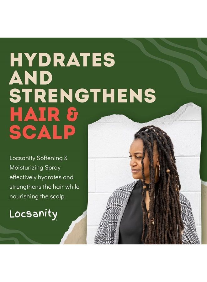 Daily Moisturizing Loc Spray for Dreads - Passion Fruit Hair Scalp Moisturizer, Dreadlock Spray - Refreshening Spray for Locs, Dreadlocks, Sisterlock, Microlock - Controls Frizz, Oil-Free