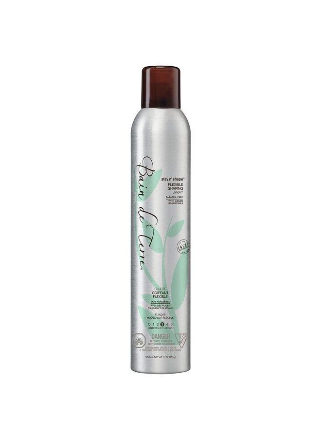 Stay Nshape Flexible Shaping Hair Spray Hairspray | Argan & Monoi Oils | Paraben Free | 9 Fl Oz