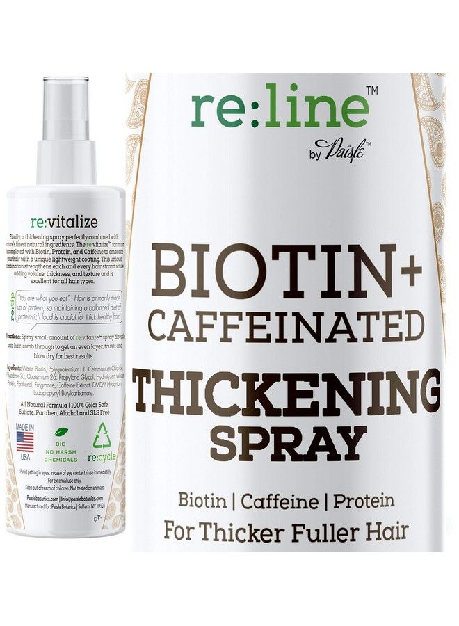 Biotin Volumizing Spray For Hair Thickening Spray Natural Biotin Spray For Hair Thickener For Fine Hair Texture Spray For Hair Volumizer For Fine Hair Hair Growth Products (Re:Vitalize Spray)